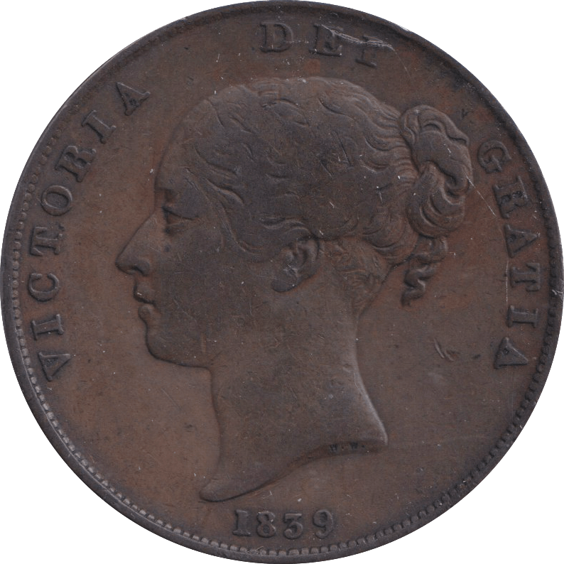 1839 PENNY ISLE OF MAN - WORLD COINS - Cambridgeshire Coins