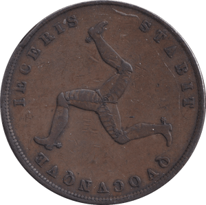 1839 PENNY ISLE OF MAN - WORLD COINS - Cambridgeshire Coins