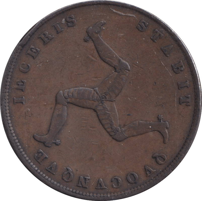 1839 PENNY ISLE OF MAN - WORLD COINS - Cambridgeshire Coins