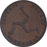 1839 PENNY ISLE OF MAN - WORLD COINS - Cambridgeshire Coins