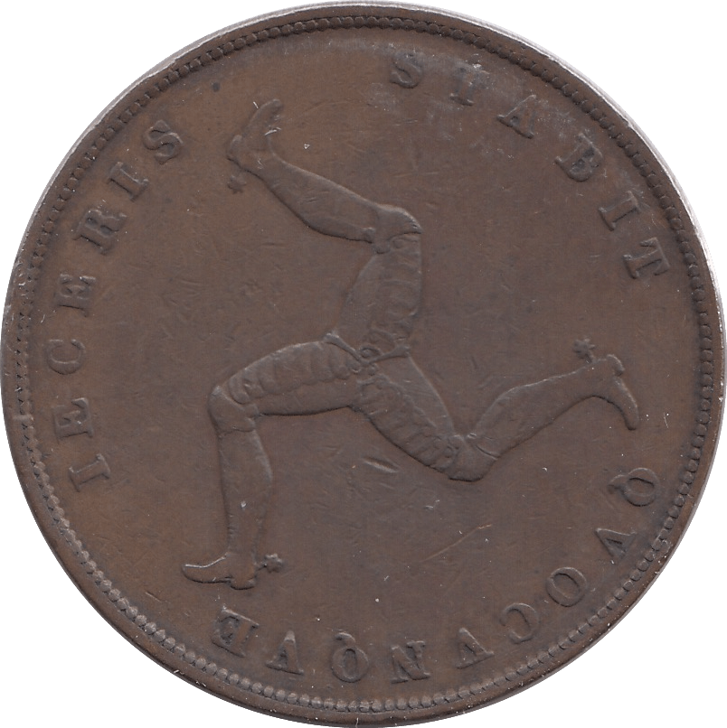 1839 PENNY ISLE OF MAN - WORLD COINS - Cambridgeshire Coins