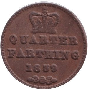 1839 QUARTER FARTHING ( EF ) - QUARTER FARTHING - Cambridgeshire Coins
