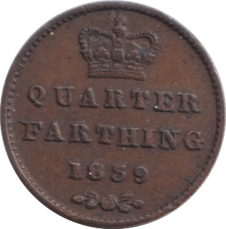 1839 QUARTER FARTHING ( GF ) - QUARTER FARTHING - Cambridgeshire Coins