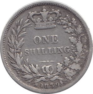 1839 SHILLING ( F ) - SHILLING - Cambridgeshire Coins