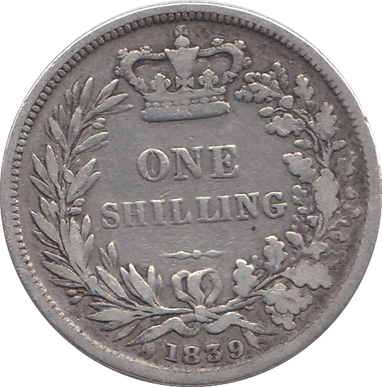 1839 SHILLING ( F ) - SHILLING - Cambridgeshire Coins