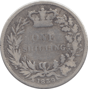 1839 SHILLING ( F ) - SHILLING - Cambridgeshire Coins