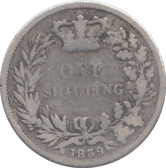1839 SHILLING ( F ) - SHILLING - Cambridgeshire Coins