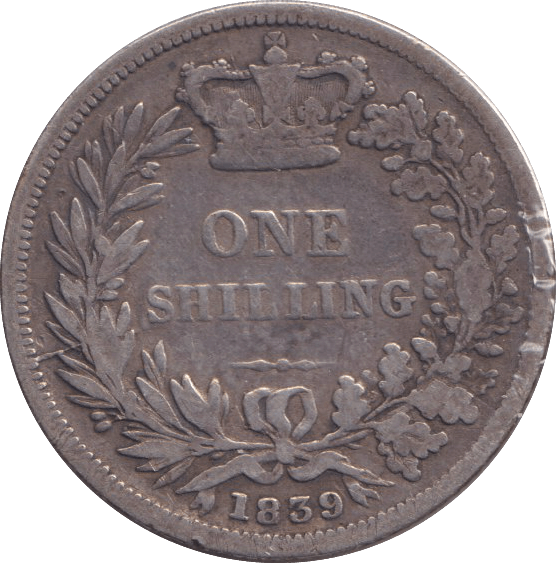 1839 SHILLING ( NF ) 3 - SHILLING - Cambridgeshire Coins