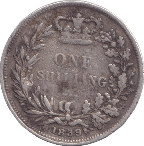 1839 SHILLING ( NF ) - SHILLING - Cambridgeshire Coins