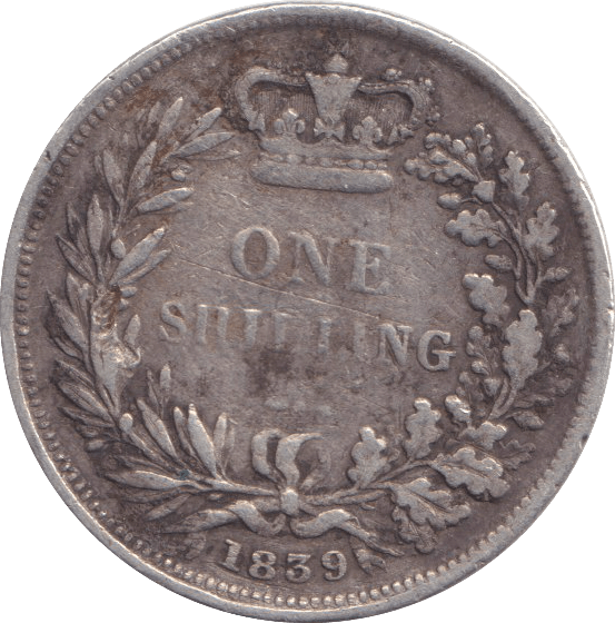 1839 SHILLING ( NF ) - SHILLING - Cambridgeshire Coins