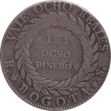 1839 SILVER 8 REALES NUEVA GRANADA COLOMBIA - SILVER WORLD COINS - Cambridgeshire Coins