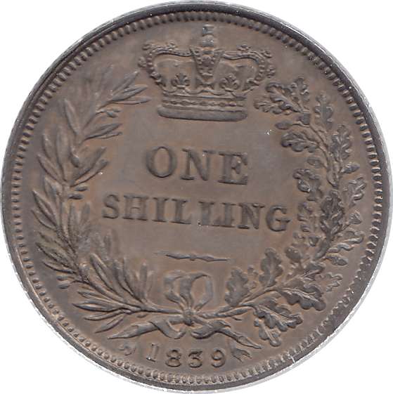 1839 SILVER SHILLING VICTORIA ( AUNC ) - SHILLING - Cambridgeshire Coins