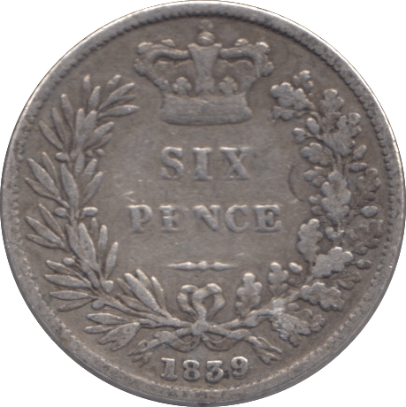 1839 SIXPENCE ( FINE ) - Sixpence - Cambridgeshire Coins