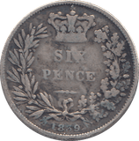 1839 SIXPENCE ( FINE ) - SIXPENCE - Cambridgeshire Coins