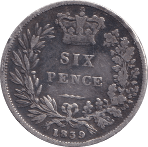 1839 SIXPENCE ( FINE ) - SIXPENCE - Cambridgeshire Coins
