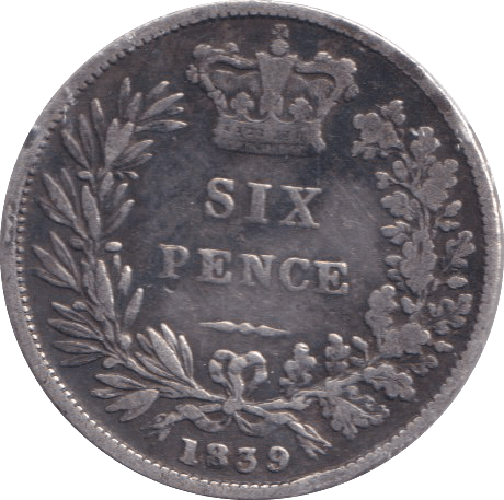 1839 SIXPENCE ( FINE ) - SIXPENCE - Cambridgeshire Coins