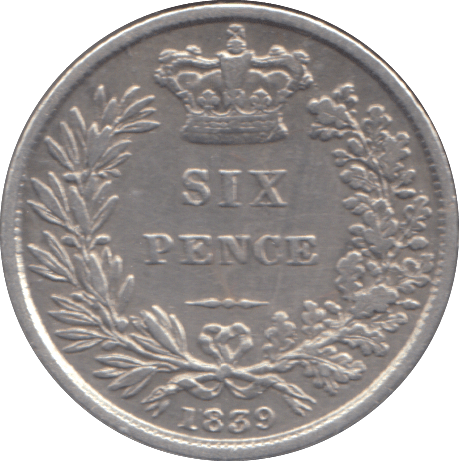 1839 SIXPENCE ( GF ) - SIXPENCE - Cambridgeshire Coins