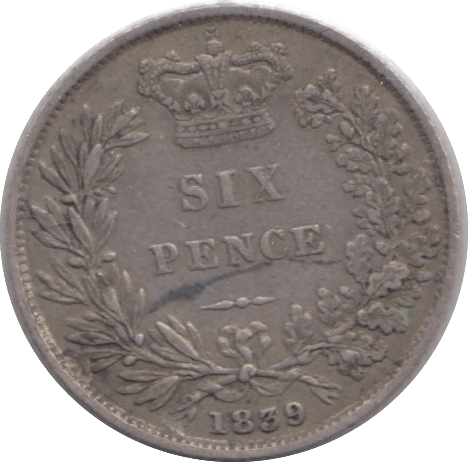 1839 SIXPENCE ( VF ) - Sixpence - Cambridgeshire Coins