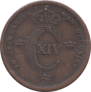 1839 SWEDEN 1/3 SKILLING - WORLD COINS - Cambridgeshire Coins