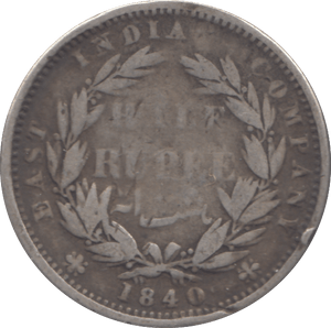 1840 1/2 RUPEE INDIA - WORLD COINS - Cambridgeshire Coins