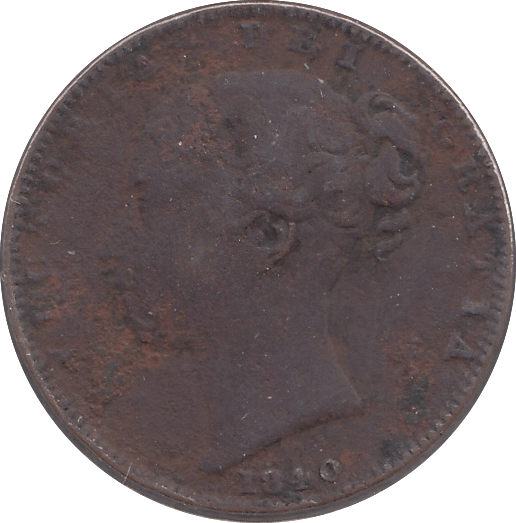 1840 FARTHING ( FINE ) - Farthing - Cambridgeshire Coins