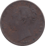1840 FARTHING ( FINE ) - Farthing - Cambridgeshire Coins