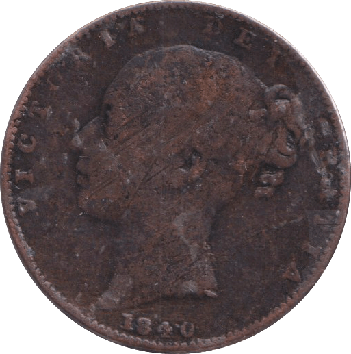 1840 FARTHING ( FINE ) - FARTHING - Cambridgeshire Coins