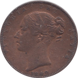 1840 FARTHING ( GVF ) - FARTHING - Cambridgeshire Coins