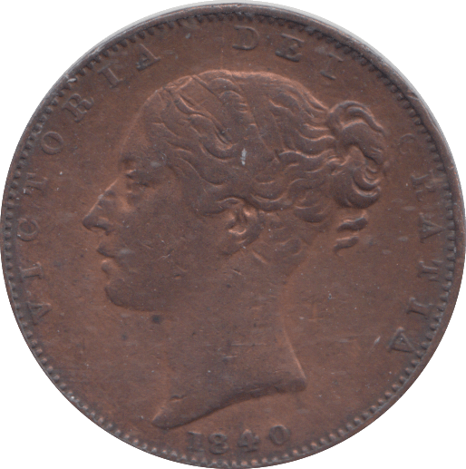 1840 FARTHING ( GVF ) - FARTHING - Cambridgeshire Coins