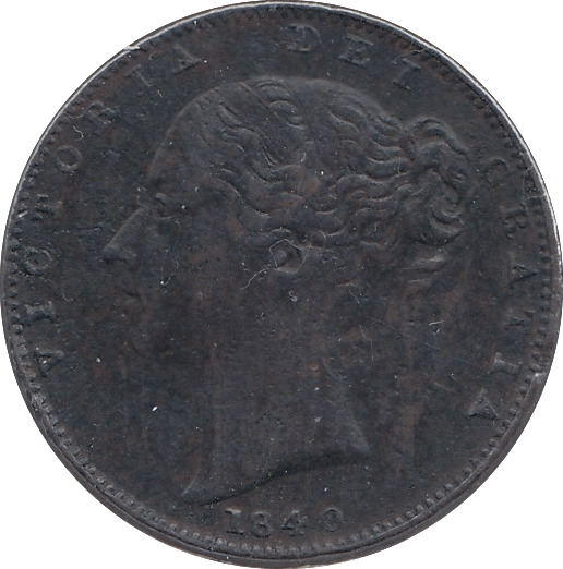 1840 FARTHING ( GVF ) - Farthing - Cambridgeshire Coins