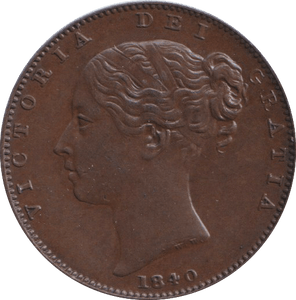 1840 FARTHING ( UNC ) - FARTHING - Cambridgeshire Coins