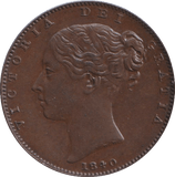 1840 FARTHING ( UNC ) - FARTHING - Cambridgeshire Coins