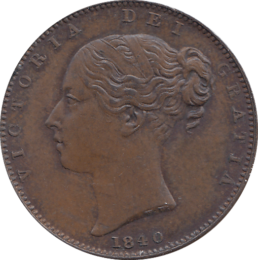 1840 FARTHING ( UNC ) - FARTHING - Cambridgeshire Coins