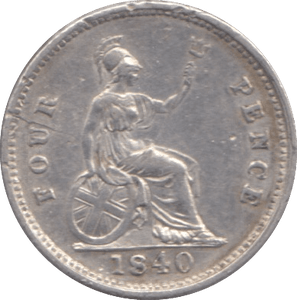 1840 FOUR PENCE ( GVF ) - FOURPENCE - Cambridgeshire Coins