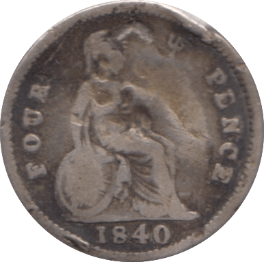 1840 FOURPENCE ( FAIR ) - Fourpence - Cambridgeshire Coins