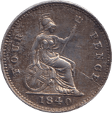1840 FOURPENCE ( GVF ) - FOURPENCE - Cambridgeshire Coins