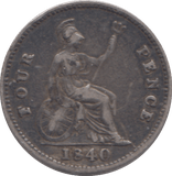 1840 FOURPENCE ( VF ) - FOURPENCE - Cambridgeshire Coins