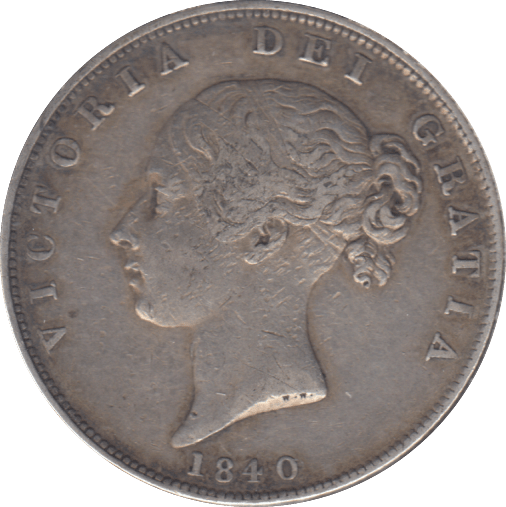 1840 HALF CROWN ( GF ) - HALFCROWN - Cambridgeshire Coins