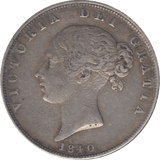 1840 HALF CROWN ( GF ) - HALFCROWN - Cambridgeshire Coins