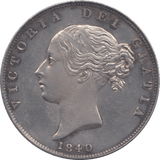 1840 HALFCROWN ( AUNC ) CLEANED - HALFCROWN - Cambridgeshire Coins
