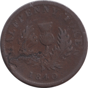 1840 HALFPENNY TOKEN NOVA SCOTIA - WORLD COINS - Cambridgeshire Coins
