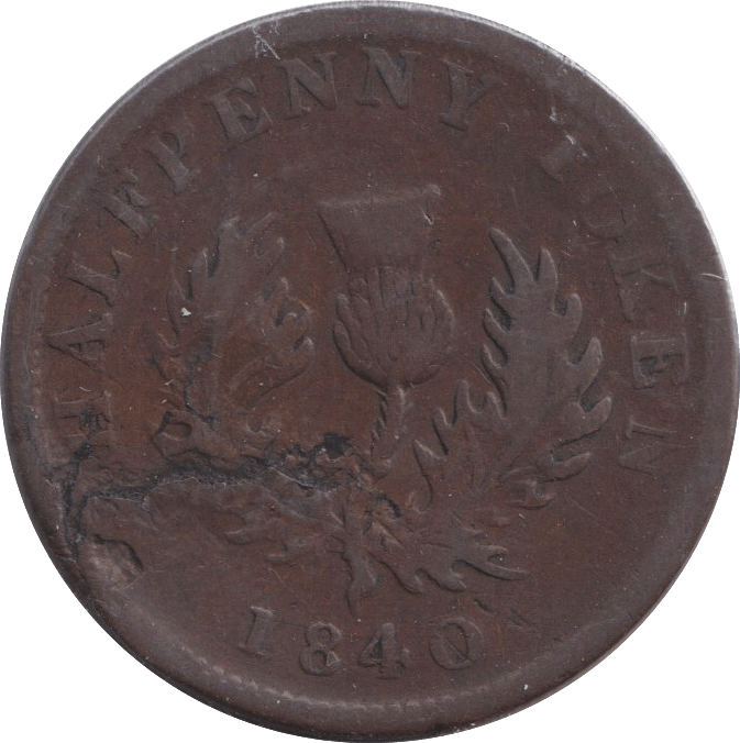 1840 HALFPENNY TOKEN NOVA SCOTIA - WORLD COINS - Cambridgeshire Coins