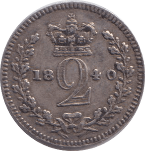 1840 MAUNDY TWOPENCE ( GVF ) - MAUNDY TWOPENCE - Cambridgeshire Coins