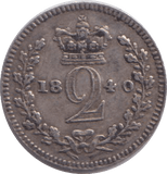 1840 MAUNDY TWOPENCE ( GVF ) - MAUNDY TWOPENCE - Cambridgeshire Coins