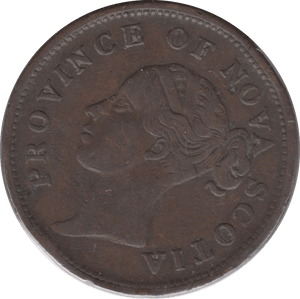 1840 NOVA SCOTIA ONE PENNY TOKEN - WORLD COINS - Cambridgeshire Coins