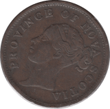 1840 NOVA SCOTIA ONE PENNY TOKEN - WORLD COINS - Cambridgeshire Coins