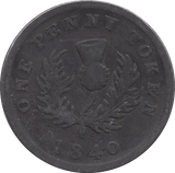1840 NOVA SCOTIA ONE PENNY TOKEN - WORLD COINS - Cambridgeshire Coins