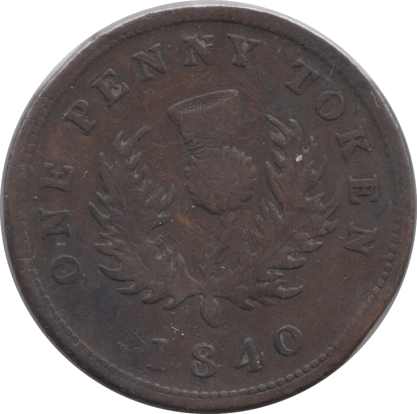 1840 NOVA SCOTIA ONE PENNY TOKEN - WORLD COINS - Cambridgeshire Coins