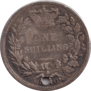 1840 SHILLING ( FAIR ) HOLED - SHILLING - Cambridgeshire Coins