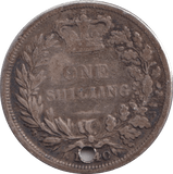 1840 SHILLING ( FAIR ) HOLED - SHILLING - Cambridgeshire Coins